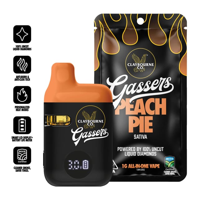 Gassers - Peach Pie 1g Liquid Diamonds AIO Vape