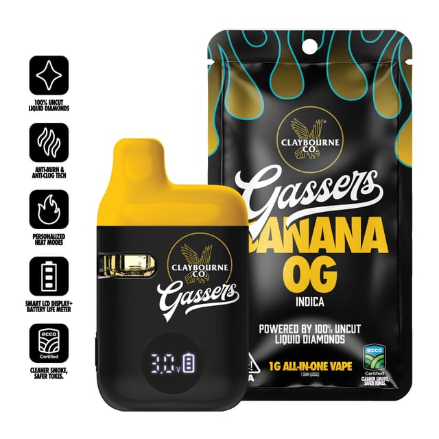 Banana OG (1g) - Gassers All-In-One Liquid Diamonds Vape