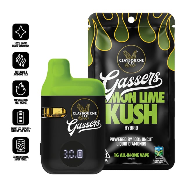 Gassers - Lemon Lime Kush 1g Liquid Diamonds AIO Vape