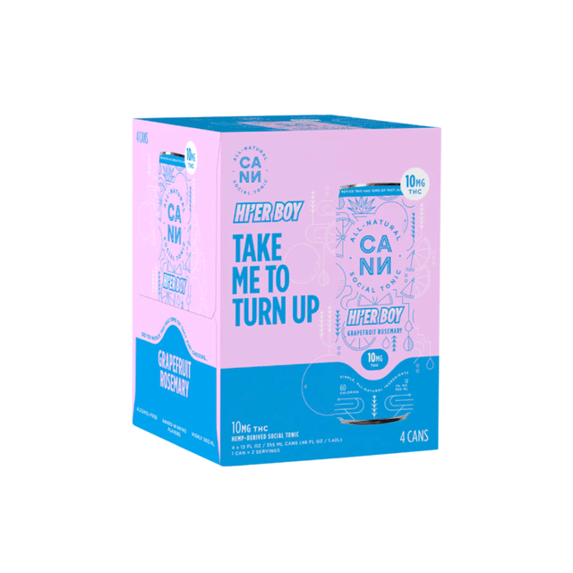 Hi-er Boys | Grapefruit Rosemary 4 Pack - 40mg