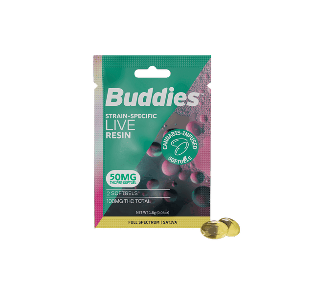 2 Count (50mg) (S) Buddies Capsules **SPECIAL PRICING** - 2 Count (50mg) Buddies Live Capsules