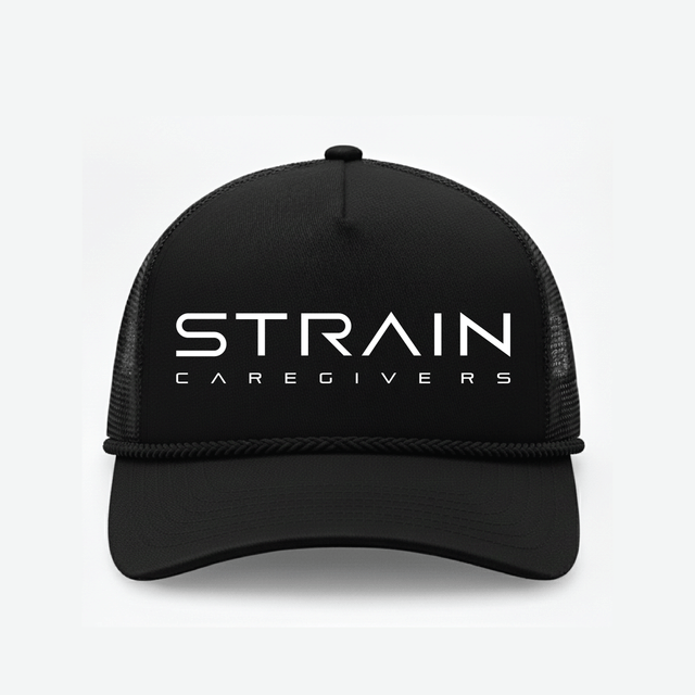 Strain Snapback Mesh Trucker Hat - Black