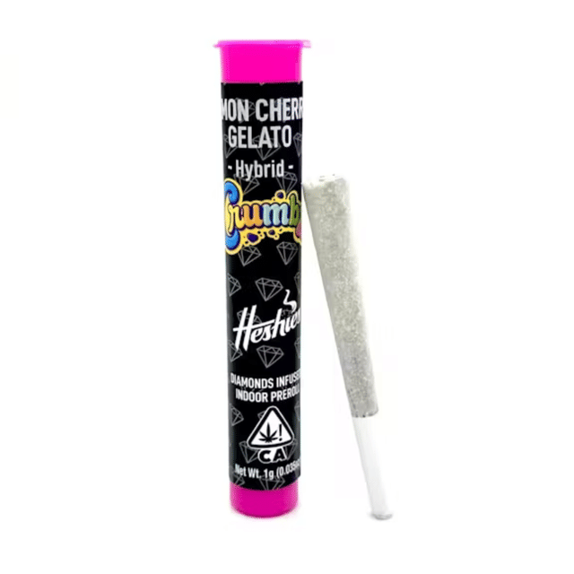 Lemon Cherry Gelato | Diamond Encrusted Infused Preroll - 1g