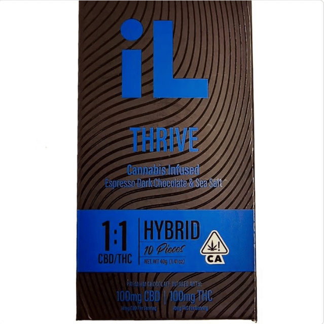 Espresso Dark Chocolate & Sea Salt Bar 1:1 - 100mg - Espresso/Sea Salt - Hybrid