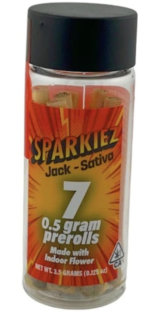 Sparkiez - 3.5g Jack PreRoll 7PK - Sativa - Sparkiez - 3.5g Jack PreRoll 7PK - Sativa