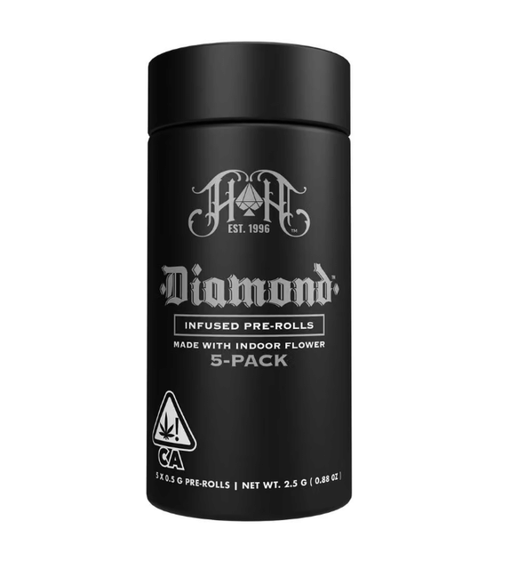 Diamond Infused: Papaya x 33 (H) by GREENLINE Infused Pre-Rolls (5pk.) - 2.5g -