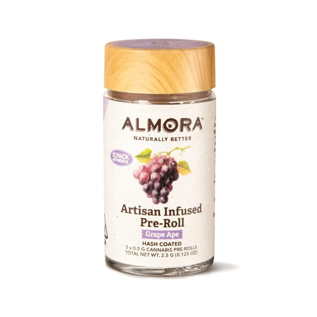 Grape Ape - .5g Artisan Infused Pre Rolls(5pk) - PR Pack - Indica