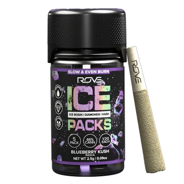 Blueberry Kush - 5pk **B2G1 EVERYDAY** Hash & Diamond - Prerolls