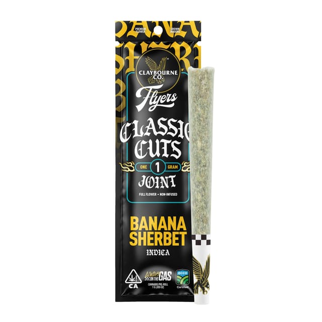Banana Sherbet 1g Classic Cut Flyer Pre-roll
