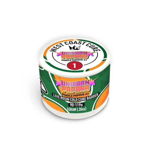 Unicorn Papaya | Tier 1 | 1g Live Rosin Cold Cure Badder
