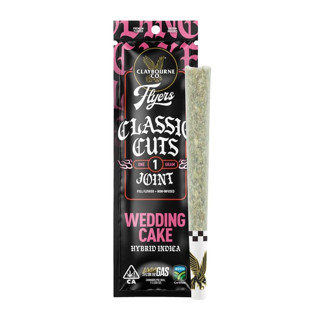 Claybourne: Wedding Cake Pre-Roll | Classic Cuts | Full Flower - 1g