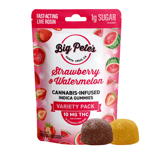 ***Strawberry & Watermelon - 100mg Rosin Gummies - Gummy - Indica