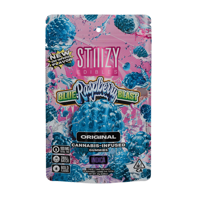 BLUE RASPBERRY BLAST STIIIZY EDIBLES - 100MG GUMMIES
