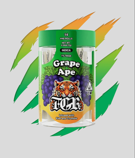 ***Grape Ape - .5g Infused Prerolls (14pk) - Infused PR Pack - Indica