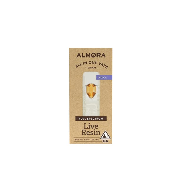 Almora: Platinum Kush | Live Resin All In One Disposable - 1g