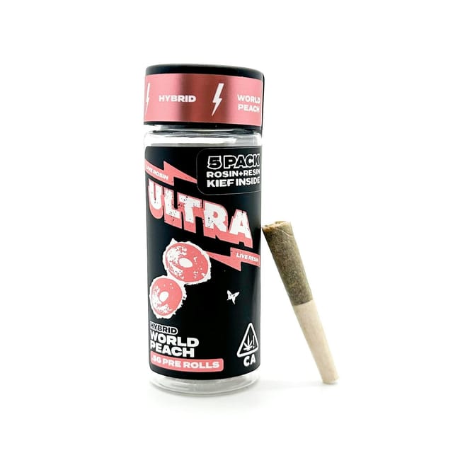 World Peach - 5pk .5g Rosin/Resin Infused Pre Rolls