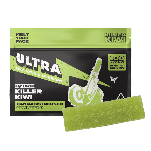 Killer Kiwi - 100mg Live Rosin/Live Resin Infused Gummy Bar