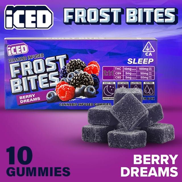 Berry Dreams 2:1:1 THC/CBN/CBD - 100mg Diamond Infused Gummies - Indica Gummy