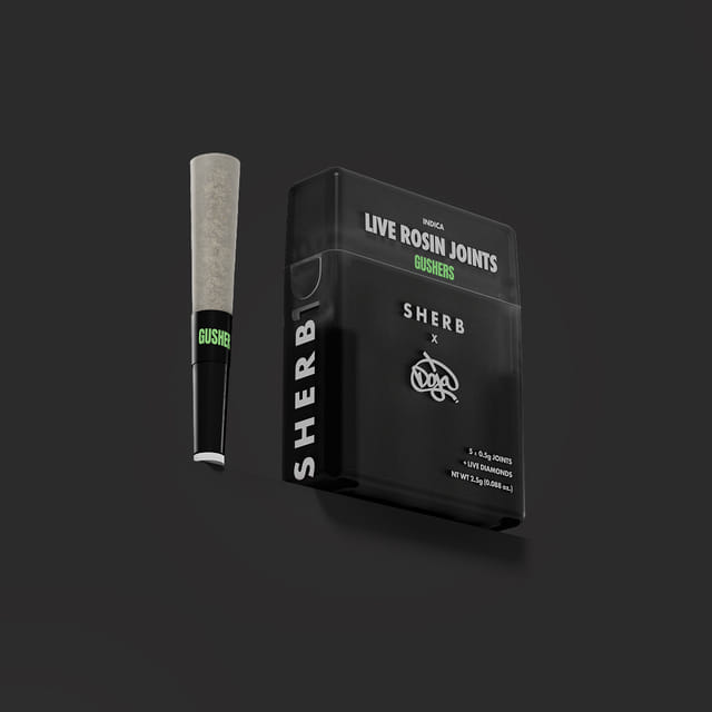 Gushers - .5g Rosin infused Prerolls(5pk) - Rosin Infused Pack - Indica