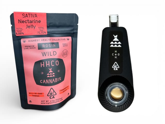 Nectarine Jelly - .5g Rosin Dab Rig Disposable - .5g Rosin Dispo - Sativa