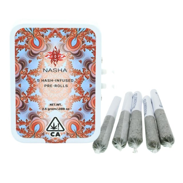 Nasha | 5pk: Pinnacle x Strawberry Banana Hash Infused Pre-Rolls - 2.5g