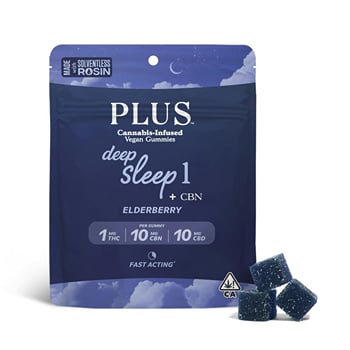 Plus Elderberry 1:10:10 THC:CBN:CBD Deep Sleep Gummies - Gummies
