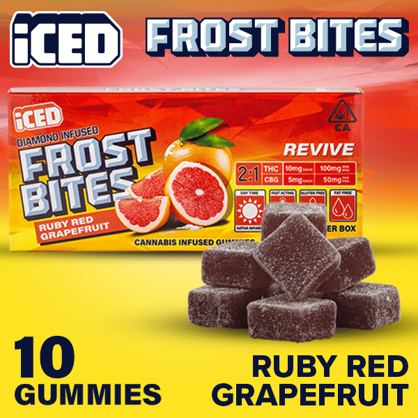 Ruby Red Grapefruit 2:1 CBG/THC - 100mg Diamond Infused Gummies - Sativa Gummy