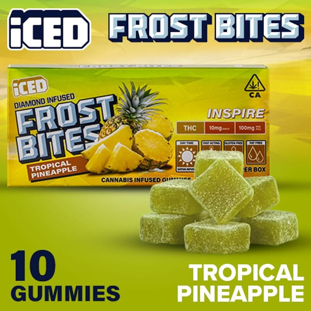 Tropical Pineapple - 100mg Diamond Infused Gummies - Sativa Gummy