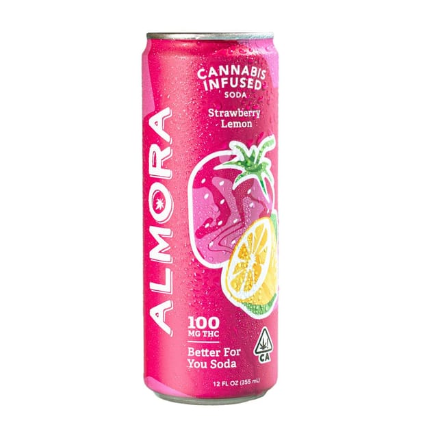 Almora: Strawberry Lemon 'Better For You' Prebiotic Soda - 100mg
