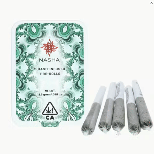 Nasha | 5pk: Haze x Madd Fruit Hash Infused Pre-Rolls - 2.5g