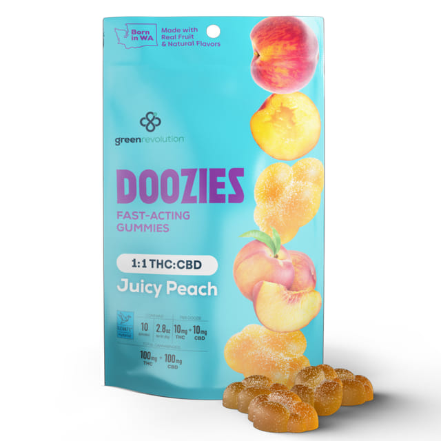 Juicy Peach NANO 1:1 THC : CBD - Gummies