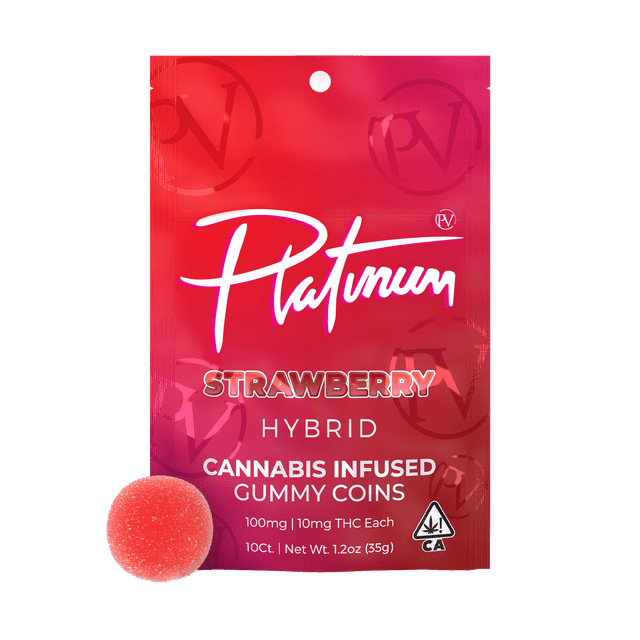 Strawberry - Gummy Coins - 10 Gummies