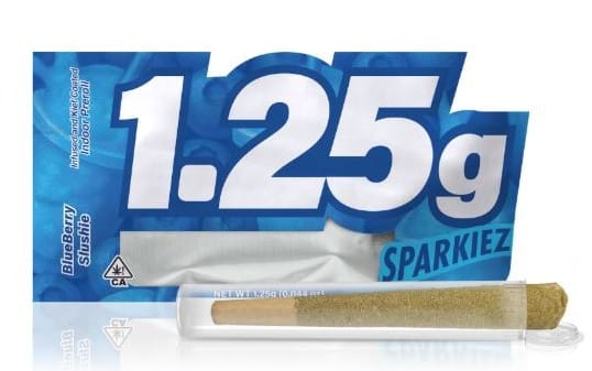 Sparkiez - Blueberry Slushie Infused Pre-Roll 1.25g - Sparkiez - Blueberry Slushie Infused Pre-Roll 1.25g