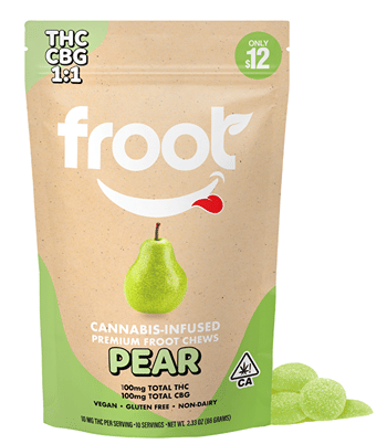 Froot Pear 1:1 CBG:THC Gummies - Gummies