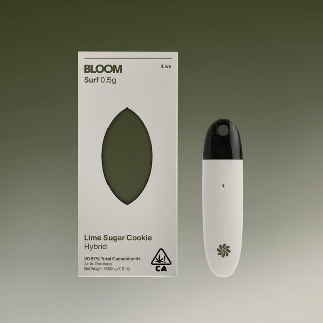 Bloom: Lime Sugar Cookie | Live Terpene Infused Surf All-In-One Disposable - .5g