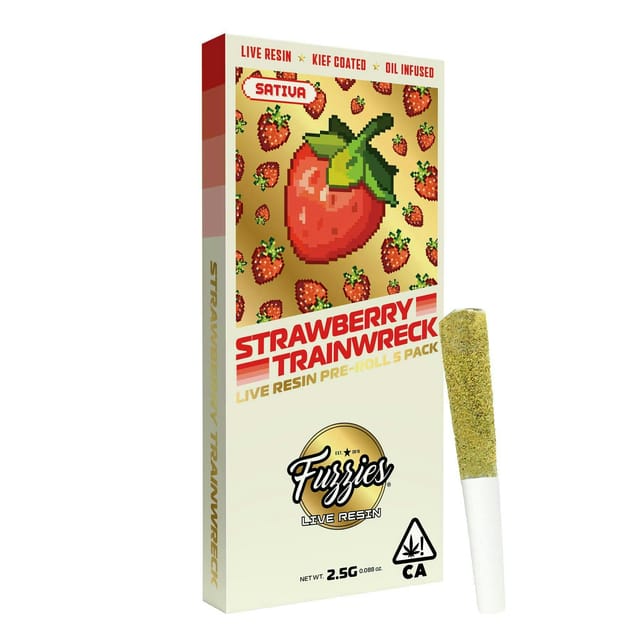 Strawberry Trainwreck .5g 5pk Live Resin Pre-Rolls