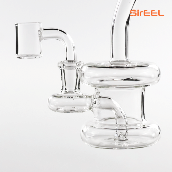 6" Bent Neck Clear Hanger Rig with Banger