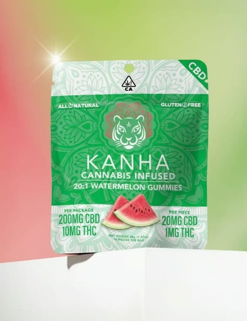 Kanha - Watermelon 20:1 CBD:THC 210mg Gummies - Kanha - Watermelon 20:1 CBD:THC 210mg Gummies