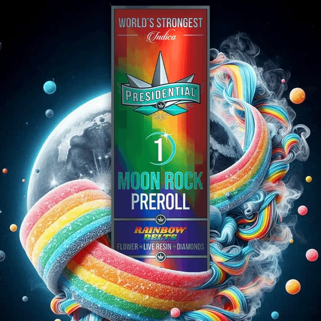 Presidential Moon Rock Preroll -Rainbow Belts