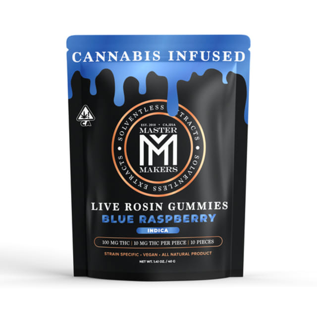 Indica Blue Razz | Wedding Cake | Live Rosin Gummies - 100mg