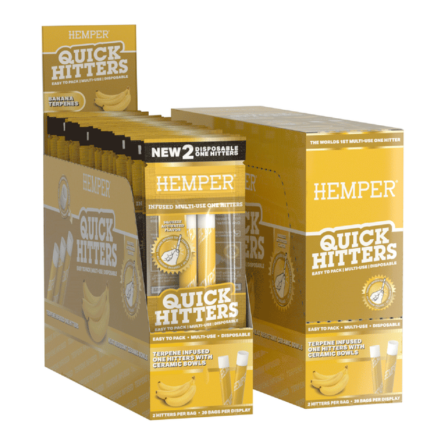 Banana Quick Hitters 2PK - Disposable One Hitter - Banana