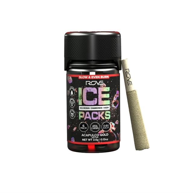 Acapulco Gold - .5g Rosin, Hash, and Diamonds Prerolls (5pk) - Infused PR pack - Sativa