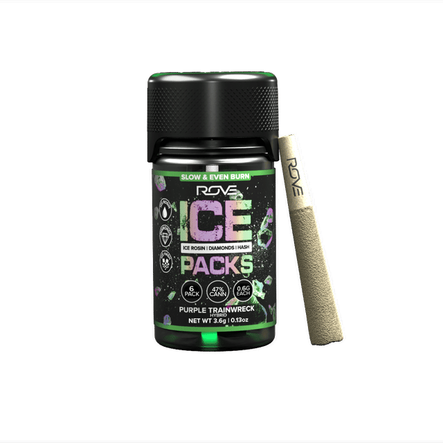 Purple Trainwreck 3.6g 6pks Infused Ice Packs Rosin, Hash, and Diamonds