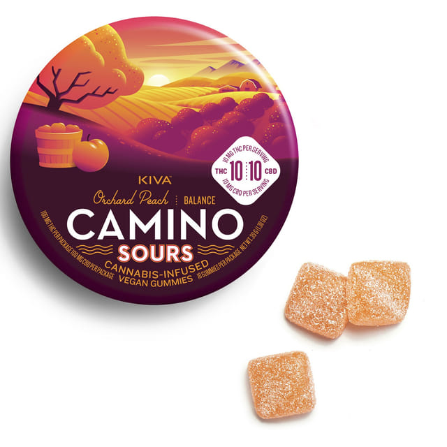 Orchard Peach 1:1 CBD Gummies - Camino Sours - Orchard Peach (H)