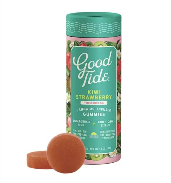 Kiwi Strawberry Gummies - THC:CBD:CBG - 1:1:1