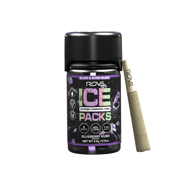 Blueberry Kush 3.6g 6pk Infused Ice Packs Rosin, Hash, and Diamonds