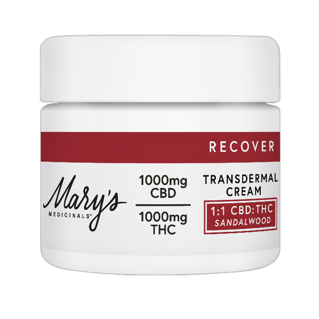 Recover -Sandalwood Cream 1000MG - 1:1 CBD:THC *SPECIAL PRICING* - Sandalwood 1000mg Relax Cream 1:1