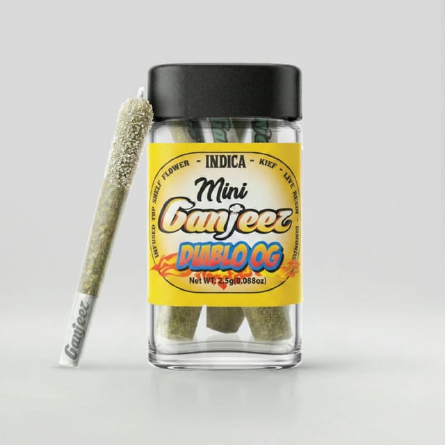 Ganjeez 4G Diamond Hash Hole Infused 5Pk Mini Pre Rolls - Kush CO (I)