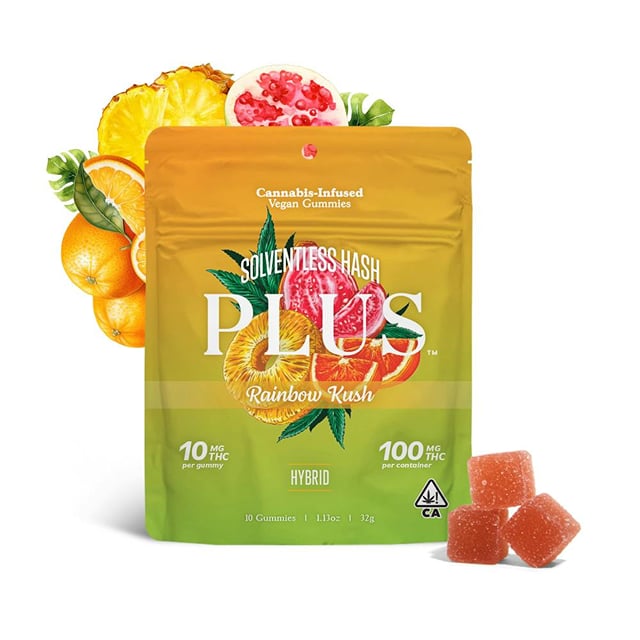 Plus Rainbow Kush Solventless Gummies