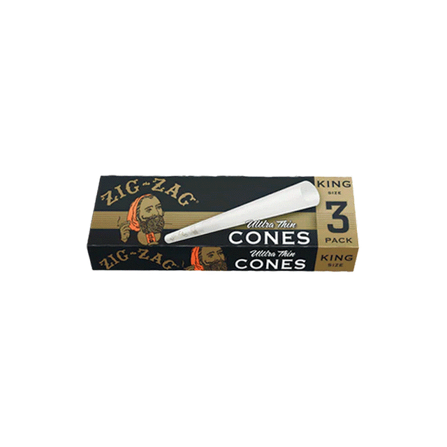 3pk - King Size Ultra Thin Cones - ZIG-ZAGS